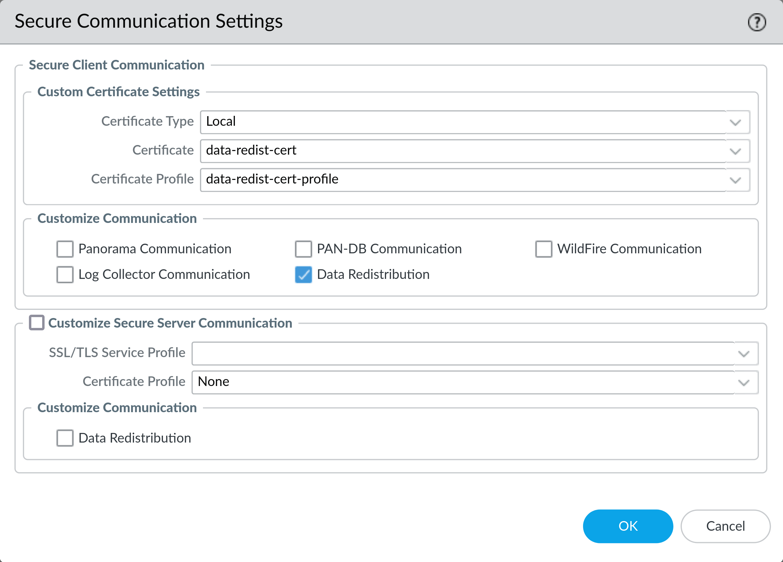 Enable secure data redistribution as client